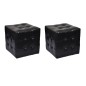 vidaXL Taburetes cubo negros vidaXL Taburetes cubo negros