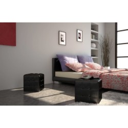 vidaXL Taburetes cubo negros 
