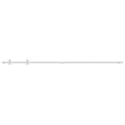 vidaXL Kit de mini puerta corredera acero carbono blanca 183 cm