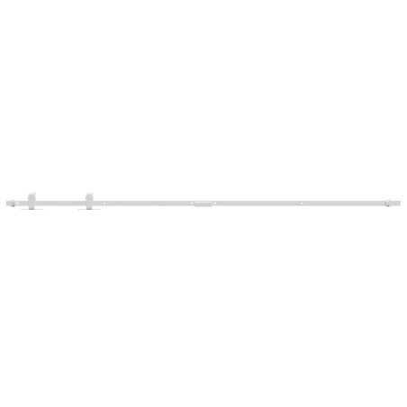 vidaXL Kit de mini puerta corredera acero carbono blanca 183 cm