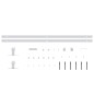 vidaXL Kit de mini puerta corredera acero carbono blanca 183 cm vidaXL Kit de mini puerta corredera acero carbono blanca 183 cm