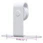 vidaXL Kit de mini puerta corredera acero carbono blanca 183 cm vidaXL Kit de mini puerta corredera acero carbono blanca 183 cm