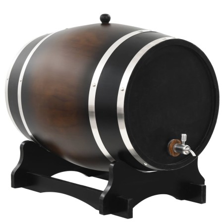 vidaXL Barril de vino con grifo madera de pino maciza 35 L