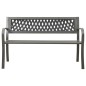vidaXL Banco de jardín de acero gris 125 cm