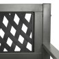 vidaXL Banco de jardín de acero gris 125 cm