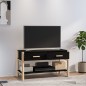 vidaXL Mueble para TV madera contrachapada negro 82x38x45 cm vidaXL Mueble para TV madera contrachapada negro 82x38x45 cm