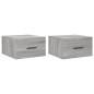 vidaXL Mesitas de noche de pared 2 uds color gris Sonoma 35x35x20 cm vidaXL Mesitas de noche de pared 2 uds color gris Sonoma 35x35x20 cm