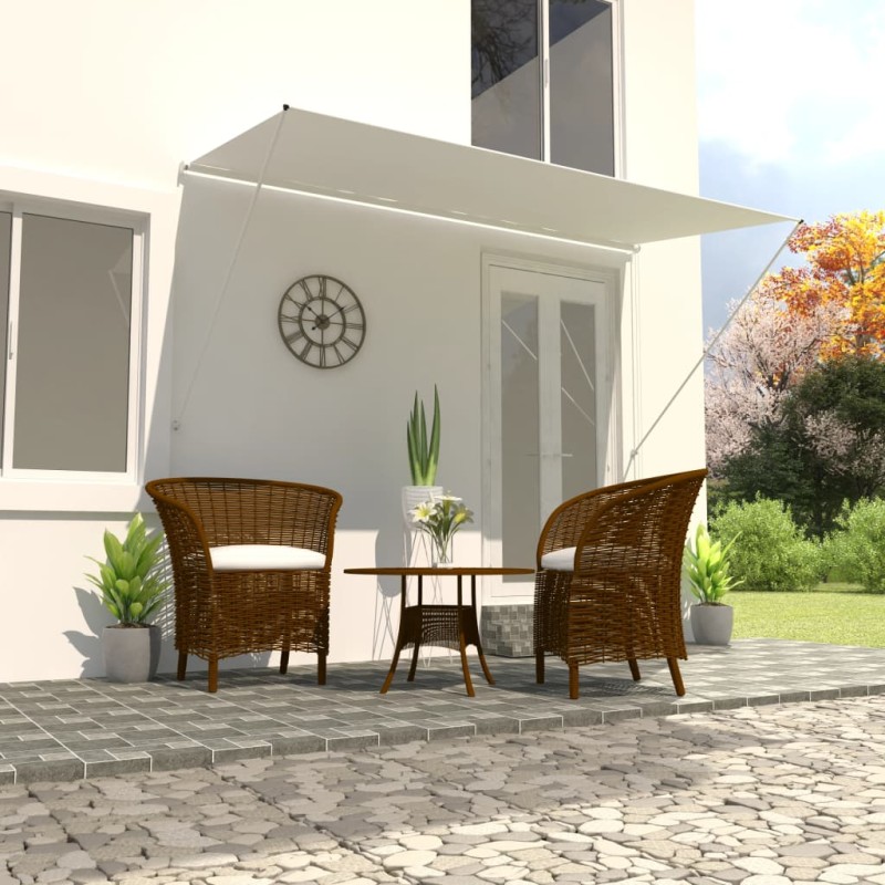 vidaXL Toldo retráctil 350x150 cm crema vidaXL Toldo retráctil 350x150 cm crema