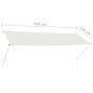 vidaXL Toldo retráctil 350x150 cm crema vidaXL Toldo retráctil 350x150 cm crema