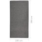 vidaXL Alfombra de exterior de tejido plano gris 100x200 cm vidaXL Alfombra de exterior de tejido plano gris 100x200 cm