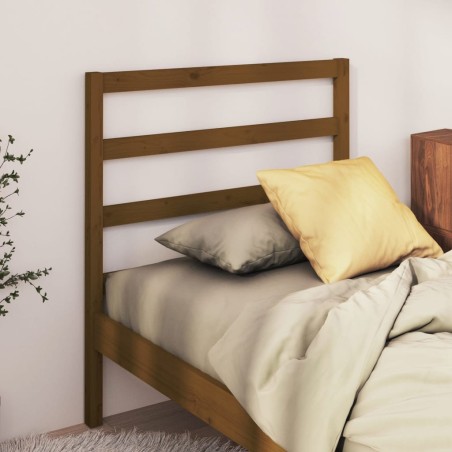 vidaXL Cabecero de cama madera maciza de pino marrón miel 96x4x100 cm