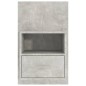vidaXL Mesita de noche de pared color gris hormigón