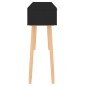 vidaXL Mesa consola madera pino maciza ratán natural negro 105x30x75cm