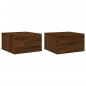 vidaXL Mesitas de noche de pared 2 uds color roble marrón 35x35x20 cm vidaXL Mesitas de noche de pared 2 uds color roble marrón 35x35x20 cm