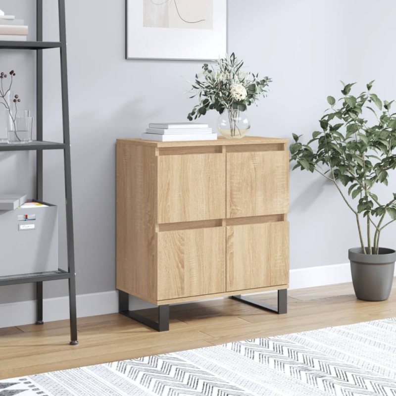 vidaXL Aparador de madera contrachapada roble Sonoma 60x35x70 cm vidaXL Aparador de madera contrachapada roble Sonoma 60x35x70 cm