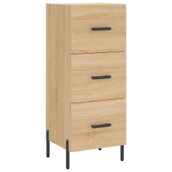 vidaXL Aparador madera contrachapada color roble Sonoma 34,5x34x90 cm