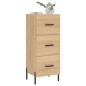 vidaXL Aparador madera contrachapada color roble Sonoma 34,5x34x90 cm vidaXL Aparador madera contrachapada color roble Sonoma 34,5x34x90 cm
