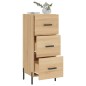 vidaXL Aparador madera contrachapada color roble Sonoma 34,5x34x90 cm vidaXL Aparador madera contrachapada color roble Sonoma 34,5x34x90 cm