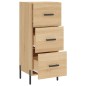 vidaXL Aparador madera contrachapada color roble Sonoma 34,5x34x90 cm vidaXL Aparador madera contrachapada color roble Sonoma 34,5x34x90 cm