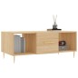 vidaXL Mesa de centro madera contrachapada roble Sonoma 102x50x40 cm