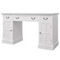 vidaXL Escritorio de pedestal doble blanco 140x48x80 cm vidaXL Escritorio de pedestal doble blanco 140x48x80 cm