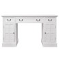 vidaXL Escritorio de pedestal doble blanco 140x48x80 cm vidaXL Escritorio de pedestal doble blanco 140x48x80 cm