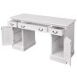 vidaXL Escritorio de pedestal doble blanco 140x48x80 cm vidaXL Escritorio de pedestal doble blanco 140x48x80 cm