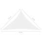 vidaXL Toldo de vela triangular tela Oxford blanco 2,5x2,5x3,5 m vidaXL Toldo de vela triangular tela Oxford blanco 2,5x2,5x3,5 m
