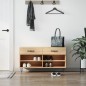 vidaXL Banco zapatero madera de ingeniería roble Sonoma 102x35x55 cm vidaXL Banco zapatero madera de ingeniería roble Sonoma 102x35x55 cm
