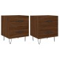 vidaXL Mesita noche 2 uds madera ingeniería marrón roble 40x35x47,5 cm vidaXL Mesita noche 2 uds madera ingeniería marrón roble 40x35x47,5 cm