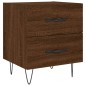 vidaXL Mesita noche 2 uds madera ingeniería marrón roble 40x35x47,5 cm vidaXL Mesita noche 2 uds madera ingeniería marrón roble 40x35x47,5 cm
