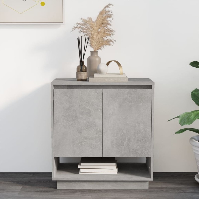 vidaXL Aparador de madera contrachapada gris hormigón 70x41x75 cm vidaXL Aparador de madera contrachapada gris hormigón 70x41x75 cm