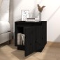 vidaXL Mesitas de noche 2 uds madera maciza de pino negro 40x30x40 cm