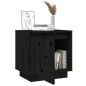 vidaXL Mesitas de noche 2 uds madera maciza de pino negro 40x30x40 cm