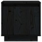 vidaXL Mesitas de noche 2 uds madera maciza de pino negro 40x30x40 cm