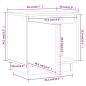 vidaXL Mesitas de noche 2 uds madera maciza de pino negro 40x30x40 cm