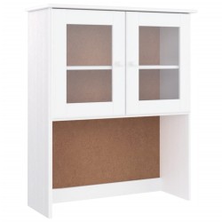 vidaXL Armario superior de tocador ALTA madera pino blanco 77x30x92cm