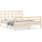 vidaXL Estructura de cama con cabecero madera maciza 160x200 cm vidaXL Estructura de cama con cabecero madera maciza 160x200 cm