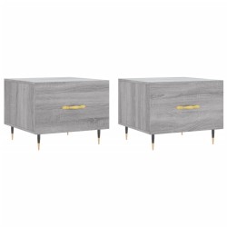 vidaXL Mesas de centro 2 uds madera ingeniería gris Sonoma 50x50x40 cm