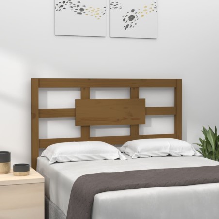 vidaXL Cabecero de cama madera maciza pino marrón miel 95,5x4x100 cm