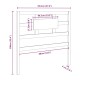 vidaXL Cabecero de cama madera maciza pino marrón miel 95,5x4x100 cm