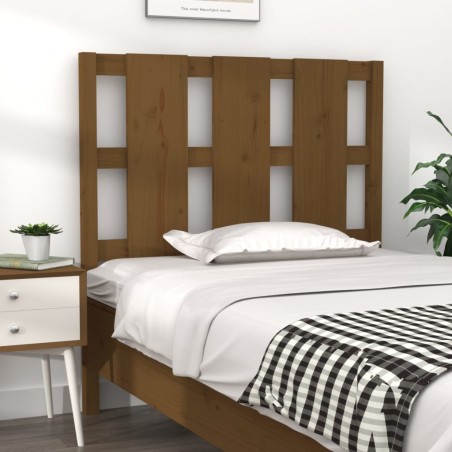 vidaXL Cabecero de cama madera maciza pino marrón miel 95,5x4x100 cm