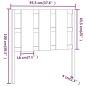 vidaXL Cabecero de cama madera maciza pino marrón miel 95,5x4x100 cm