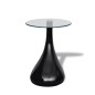 vidaXL Mesa de centro con superficie redonda vidrio negro brillante vidaXL Mesa de centro con superficie redonda vidrio negro brillante