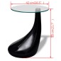 vidaXL Mesa de centro con superficie redonda vidrio negro brillante vidaXL Mesa de centro con superficie redonda vidrio negro brillante