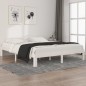 vidaXL Estructura de cama de madera maciza de pino blanco 160x200 cm vidaXL Estructura de cama de madera maciza de pino blanco 160x200 cm