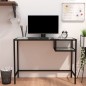 vidaXL Escritorio para ordenador vidrio blanco mármol 100x36x74 cm vidaXL Escritorio para ordenador vidrio blanco mármol 100x36x74 cm