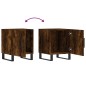 vidaXL Mesitas noche 2 uds madera ingeniería roble ahumado 40x40x50 cm vidaXL Mesitas noche 2 uds madera ingeniería roble ahumado 40x40x50 cm