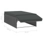 vidaXL Set de muebles de jardín 2 pzas y cojines ratán sintético gris vidaXL Set de muebles de jardín 2 pzas y cojines ratán sintético gris