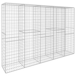vidaXL Muro de gaviones con cubierta acero galvanizado 300x50x200 cm